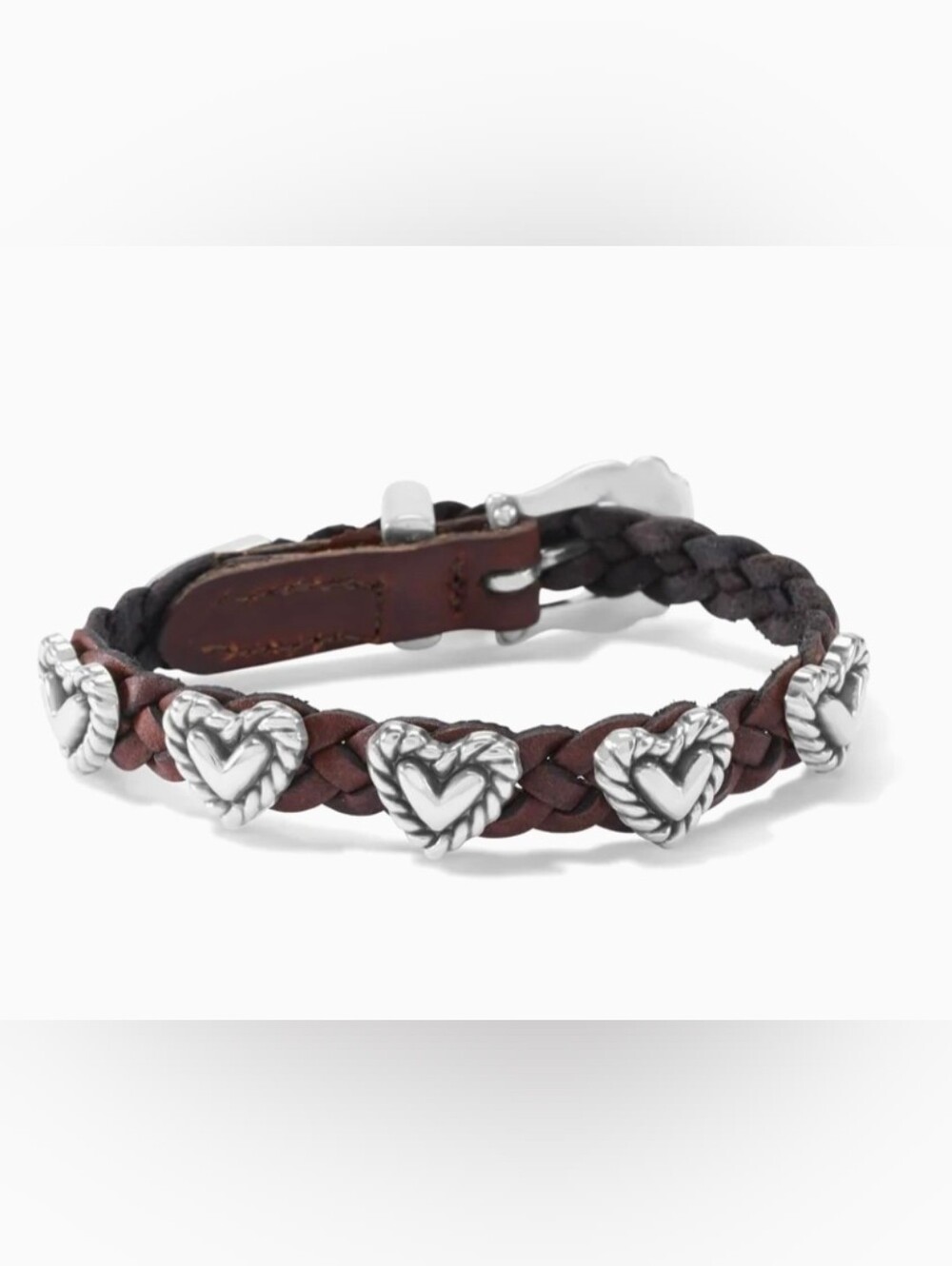 Roped Heart Braid Bandit Brown Bracelet